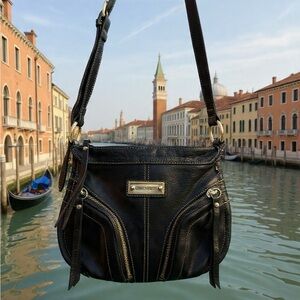 Leather Franco Sarto Black Crossbody Bag